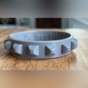 Carmen Sol Borchieta Made In Italy Gray Grey Jelly Bracelet Medium Jewelry
